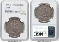 Republic Peso 1873 Mo-M AU50 NGC, Mexico City mint, KM408.5. HID09801242017 © 2024 Heritage Auctions | All Rights Reserved