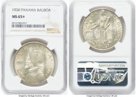 Republic Balboa 1934 MS65+ NGC, San Francisco mint, KM13. Vasco Nunez de Balboa. HID09801242017 © 2024 Heritage Auctions | All Rights Reserved
