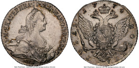 Catherine II Rouble 1774 CПБ-ФЛ UNC Details (Cleaned) NGC, St. Petersburg mint, KM-C67a.2, Bit-218, Diakov-306. HID09801242017 © 2024 Heritage Auction...