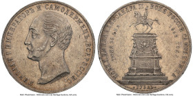 Alexander II "Nicholas I Monument" Medallic Rouble 1859 AU Details (Cleaned) NGC, St. Petersburg mint, KM-Y28. Mintage: 50,000. HID09801242017 © 2024 ...