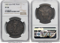 USA Administration Proof Peso 1903 PR58 NGC, Philadelphia mint, KM168, Allen-16.01. Proof Mintage: 2,558. HID09801242017 © 2024 Heritage Auctions | Al...