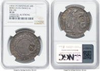 Bern. Canton 40 Batzen ND (1816) VF35 NGC, KM183. C/S (AU Strong). Counterstamped "40 BZ" and Bern shield on French Ecu de 6 Livres L'An II (1793-4). ...