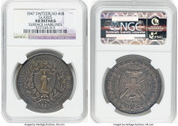 Glarus. Canton "Glarus Shooting Festival" 40 Batzen 1847 AU Details (Surface Hairlines) NGC, Munich mint, KM20. Shooting Thalers Series. Mintage: 3,20...