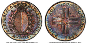 Lucerne. City 40 Batzen (Taler) 1796 MS64 PCGS, KM93, Dav-1775, HMZ-2-650a. Vibrant cabinet toning coats this beautiful near gem. HID09801242017 © 202...
