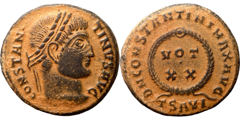 Constantinus I. 306-337 für Constantinus II.

18mm 2,80g

Artifically sand p...