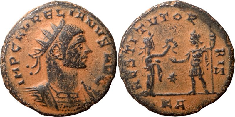 Aurelian. (274-275 AD). Æ Antoninian. Antioch. Obv: IMP C AVRELIANVS AVG. radiat...