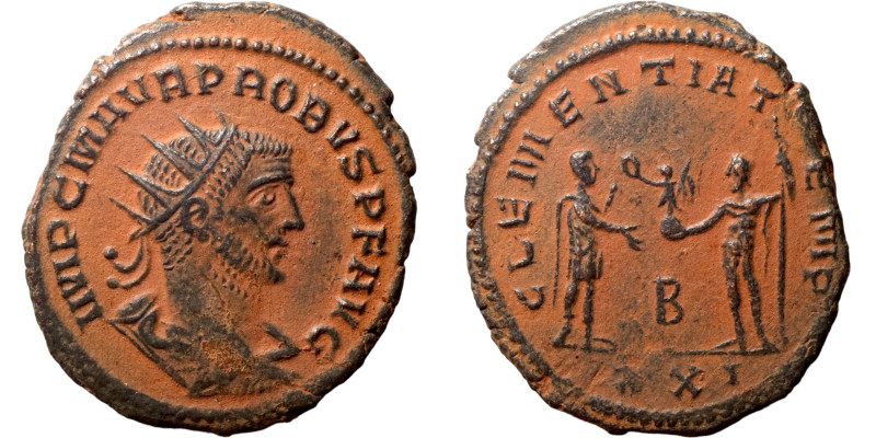 Probus. (276-282 AD). Æ Antoninian. Obv: IMP C M AVR PROBVS AVG. radiate cuirass...