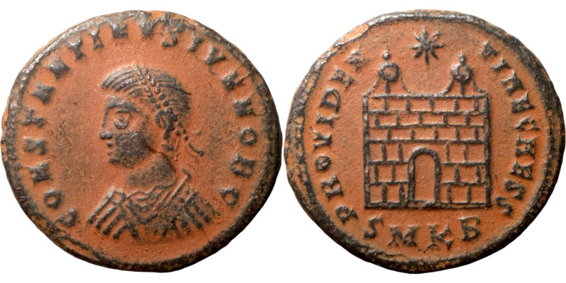 Constantinus II. (333-334 AD). Follis. SMKE Obv: CONSTANTINVS IVN NOB C. laureat...