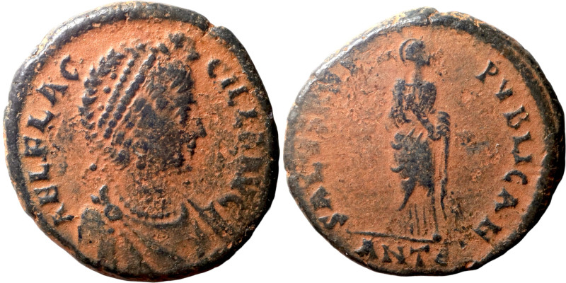 Aelia Flacilla, 383-388. Follis Antioch. AEL FLACCILLA AVG Draped bust right, wi...