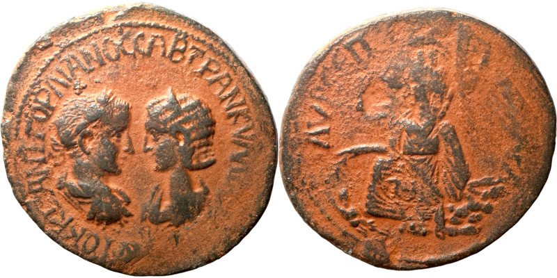 Gordian III. and Tranquillina. (238-244 AD). Æ Bronze. Singara. Mesopotamia. Obv...