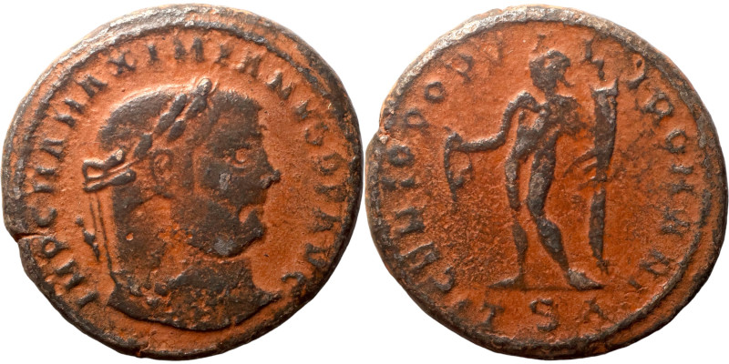 Maximianus Follis 286-310 bronze

26mm 10,00g

Artifically sand patina