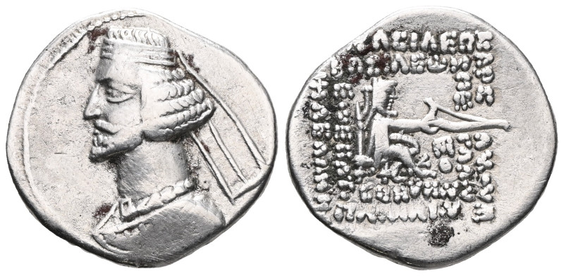 Parthian Kingdom. Orodes II, 57-38 BC. Silver Drachm (3.98g). Diademed bust of O...