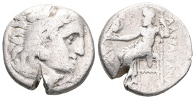 Greek Kingdom of Macedon. Alexander III 'the Great' AR Drachm.  circa 325-323 BC.Struck under Philoxenos.Head of Herakles right, wearing lion's skinRe...