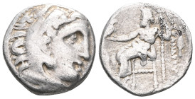 Greek Kingdom of Macedon. Alexander III 'the Great' AR Drachm. , circa 325-323 BC.Struck under Philoxenos.Head of Herakles right, wearing lion's skinR...