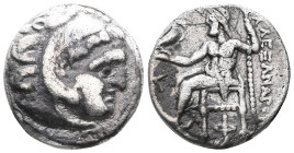 Greek Kingdom of Macedon. Alexander III 'the Great' AR Drachm., circa 325-323 BC.Struck under Philoxenos.Head of Herakles right, wearing lion's skinRe...