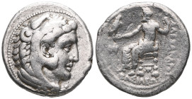 Alexander III. "the Great" AR Tetradrachm . Kings of Macedon . Alexander III. (336-323 BC). AR Tetradrachm.Obv. Head of Herakles wearing lion's scalp ...