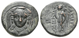 GreekSELEUKID KINGS of SYRIA. Antiochos I Soter, 281-261 BC. Chalkous (bronze), Smyrna or Sardes. Head of Athena facing, wearing a triple-crested Atti...