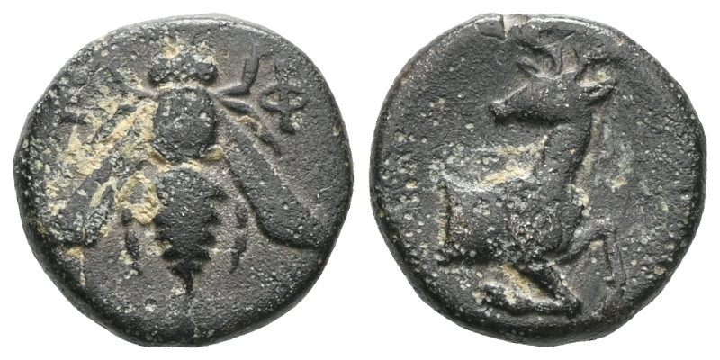 Greek
IONIA. Ephesos. Circa 390-320/00 BC. Ae (bronze), uncertain magistrate. [...