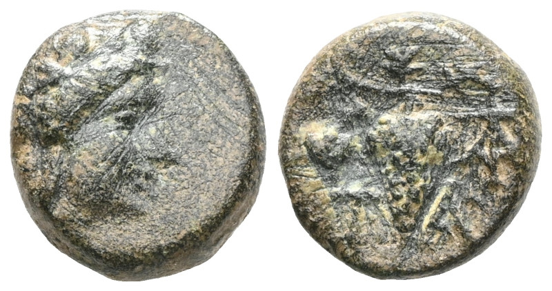 Greek
AEOLIS. Temnos. 3rd century BC. AE .Condition: VF.

Weight:2,1 gr
Diam...
