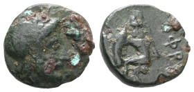 Greek Coins Bronze AE. Condition: VF.