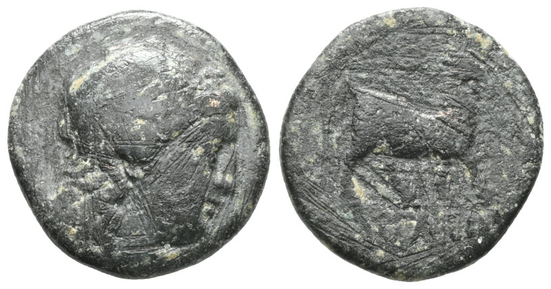 Greek Coins Bronze AE. Condition: VF.

Weight:3,3 gr
Diameter: 16 mm