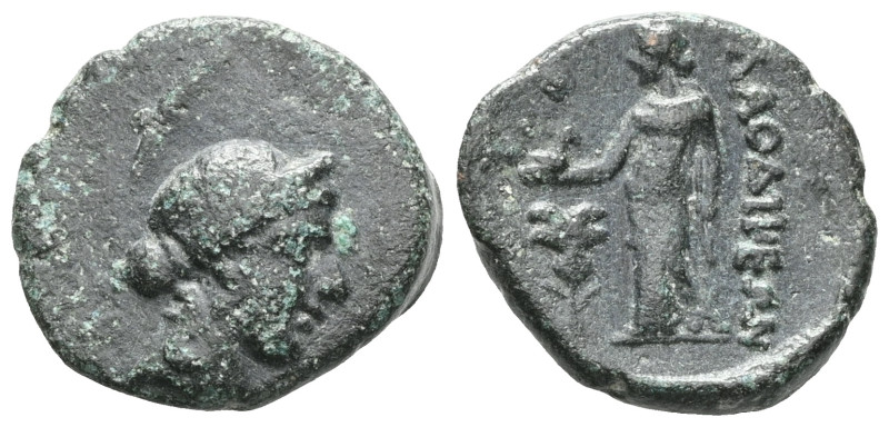 Greek
PHYRGIA, Laodikeia.(Circa 2nd-1st century B.C.)
AE Broze 
Diademed head...