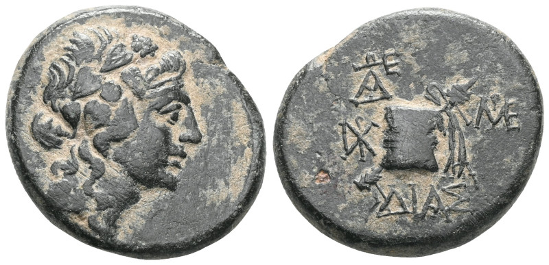 Greek
BITHYNIA. Dia. Circa 85-65 BC. (Bronze). Head of youthful Dionysos to rig...