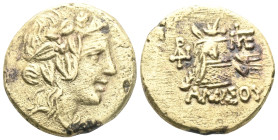 Greek CoinsPONTOS. Amisos. Time of Mithradates VI Eupator (Circa 105-90 or 90-85 BC).AE Bronze.Obv: Head of Dionysos right, wearing ivy wreath.Rev: AM...