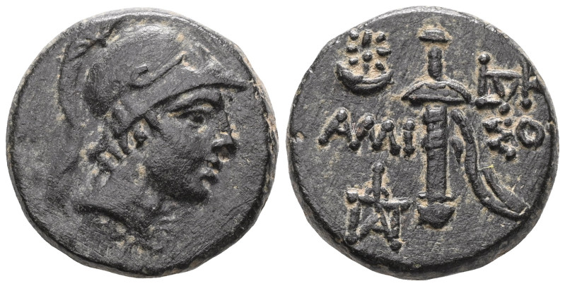Greek
Pontos. Amisos. (85-65 BC) Æ Bronze. Obv: head of Ares with corinthian he...