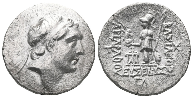 Greek
Kings of Cappadocia, Ariarathes V Eusebes Philopator, AR Drachm, Circa 16...