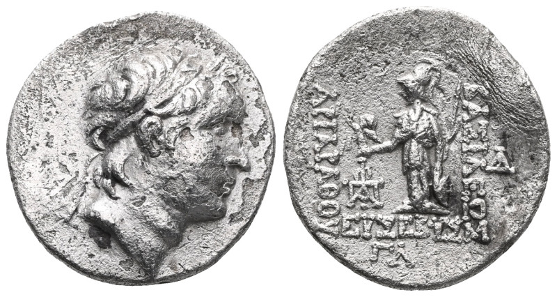 Greek
Kings of Cappadocia, Ariarathes V Eusebes Philopator, AR Drachm, Circa 16...