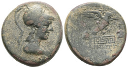 Greek CoinsPHRYGIA.Apamea.Ca 133-48 BC.AE BronzeObverse : Bust of Athena right, wearing high crested Corinthian helmet and an aegisReverse : ΑΠΑΜΕΩΝ; ...
