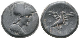 Greek CoinsPHRYGIA.Apamea.Ca 133-48 BC.AE BronzeObverse : Bust of Athena right, wearing high crested Corinthian helmet and an aegisReverse : ΑΠΑΜΕΩΝ; ...