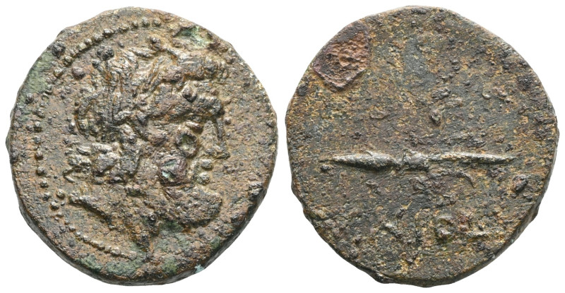 Greek
PHRYGIA. Abbaitis (Circa 2nd-1st century BC)
AE Bronze 
Laureate head o...