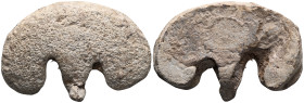 Aes Formatum. Siglos VI-IV BC CENTRAL ITALY or LAZIUM. Semicircular element in the shape of a trident. .Pb