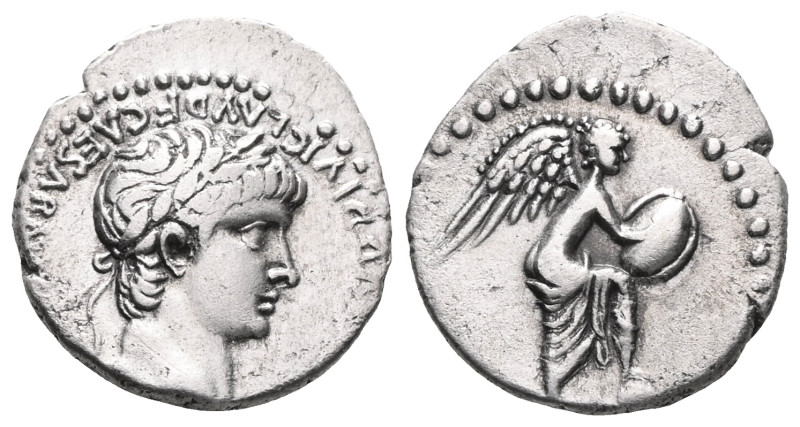 Nero AR Hemidrachm of Caesareia, Cappadocia. AD 54-68. Laureate head right / Nik...