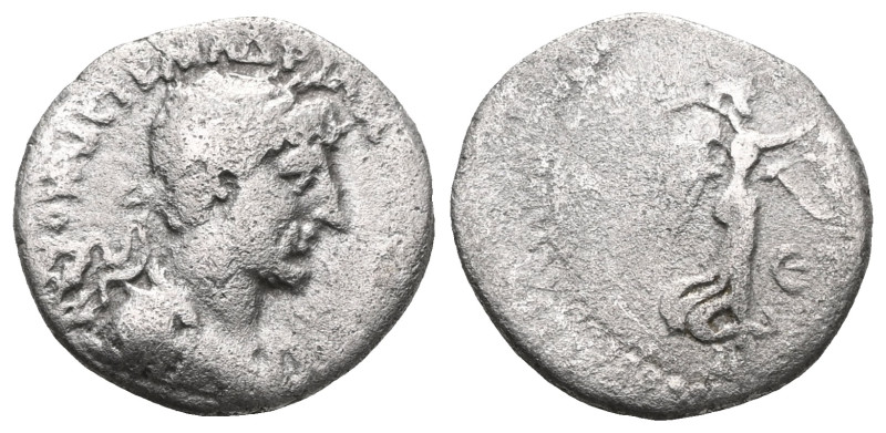 Hadrian AR Hemidrachm of Caesarea, Cappadocia. Dated Year 4 = AD 120-121. AVTO K...