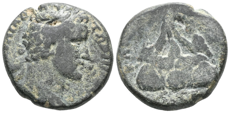 Antoninus Pius (138-161). Cappadocia, Caesarea. Æ , year 16 (153/154). Laureate,...