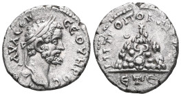 Cappadocia, Caesarea. Septimius Severus. A.D. 193-211. AR drachm . Year 2=A.D. 193/4. AY Λ CЄΠ CЄOYHPOC, laureate head right / MHTPO KAICAPI, Mt. Arga...