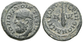 Roman ProvincialTHRACE. Perinthus. Pseudo-autonomous issue . Assarion (Bronze), time of Severus Alexander, 222-235. IΩNΩN TO N K TI CTH N Laureate hea...