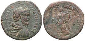 Roman ProvincialPONTUS. Amasia. Septimius Severus, 193-211. Tetrassarion (Bronze). AY KA CЄΠ CЄOYHPOC [ΠЄΡ CЄΒ] Laureate, draped and cuirassed bust of...