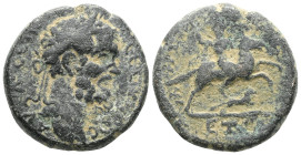 Roman ProvincialCappadocia, Caesaraea-Eusebia AE (Bronze, 20mm, 6.40g) Septimius Severus, 193 RY 2 = 193/4.Obv: Λ CЄΠ CЄOYHPOC ΠЄP Laureate head of Se...
