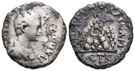 Caracalla AR Drachm of Caesarea, Cappadocia. Year 5 of Septimius Severus (= 197). Draped and cuirassed bust r. / Mt. Argaeus; date in exergue.