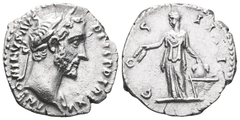 Antoninus Pius AR Denarius. Rome, AD 153-154. ANTONINVS AVG PIVS P P TR P XVI, l...