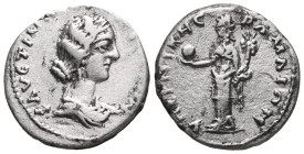 Mesopotamia. Uncertain mint, possibly Carrhae or Edessa. Faustina II AD 147-175.Denarius AR ( Fourth known of this coin )