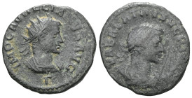Aurelian and Vabalathus. Antoninianus; Aurelian and Vabalathus; Antioch, 270-275 AD,