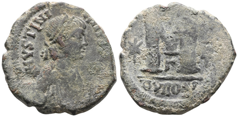Byzantine
Justinian I (527-565) AE Follis Antioch. Justinian I (527-565) AE Fol...