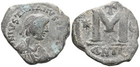 Justinian I (527-565) AE Follis (Bronze,) Antioch. Justinian I (527-565) AE Follis (Bronze, 12.05g, 32mm) Antioch.
Obv: DN IVSTINIANVS PP AVG, pearl ...