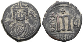 Maurice Tiberius. AD 582-602, (dated year 3=AD 584/585). Theoupolis (Antioch) Follis Æ