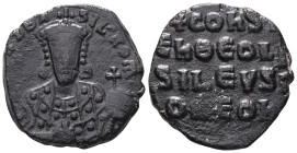 Constantine VII Porphyrogenitus (913-959) and Romanus I Lecapenus (920-944). AE Follis  Constantinople.( Repatinated)